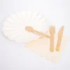 gold wooden cutlery set - Image 3
