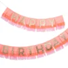 pink happy birthday fringe garland
