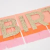 pink happy birthday fringe garland - Image 2