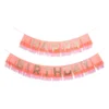 pink happy birthday fringe garland - Image 4