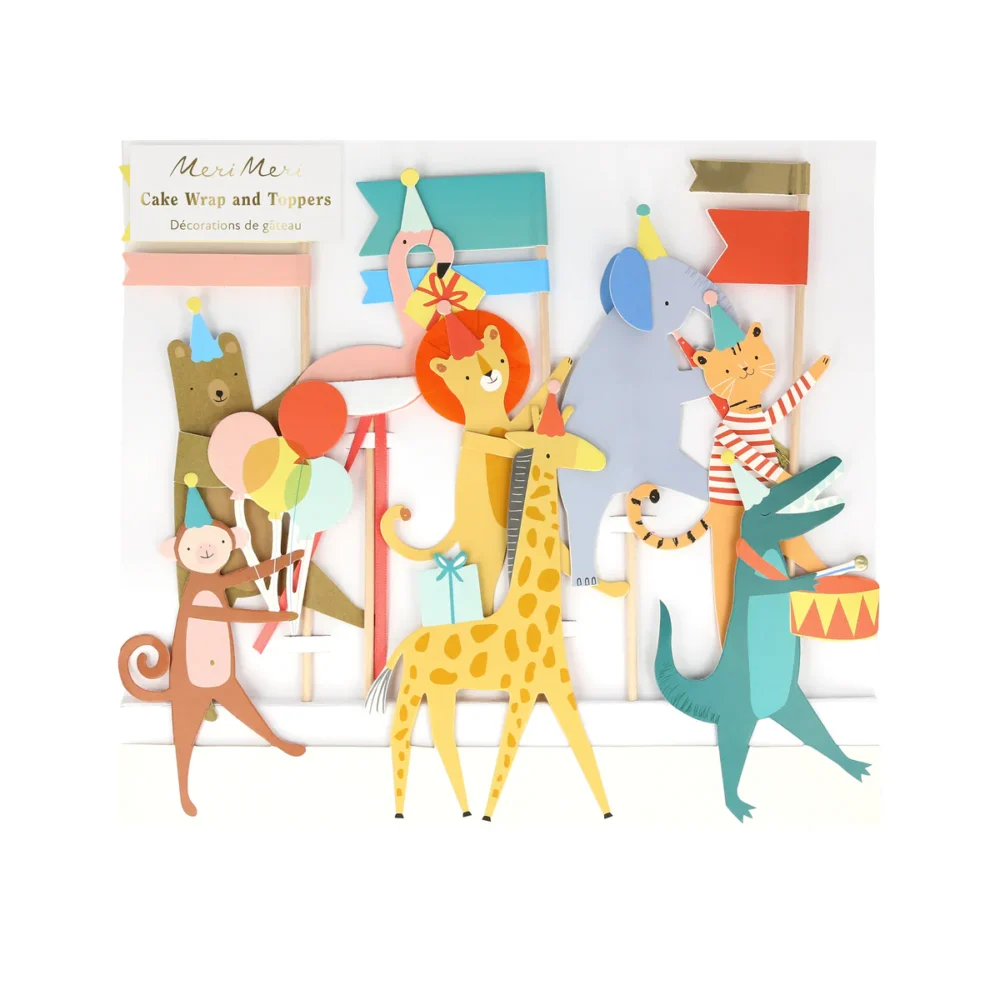 animal parade cake wrap & toppers - Image 2